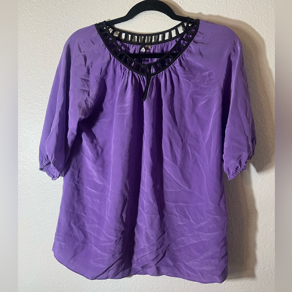 Tahari purple women’s blouse size XS
